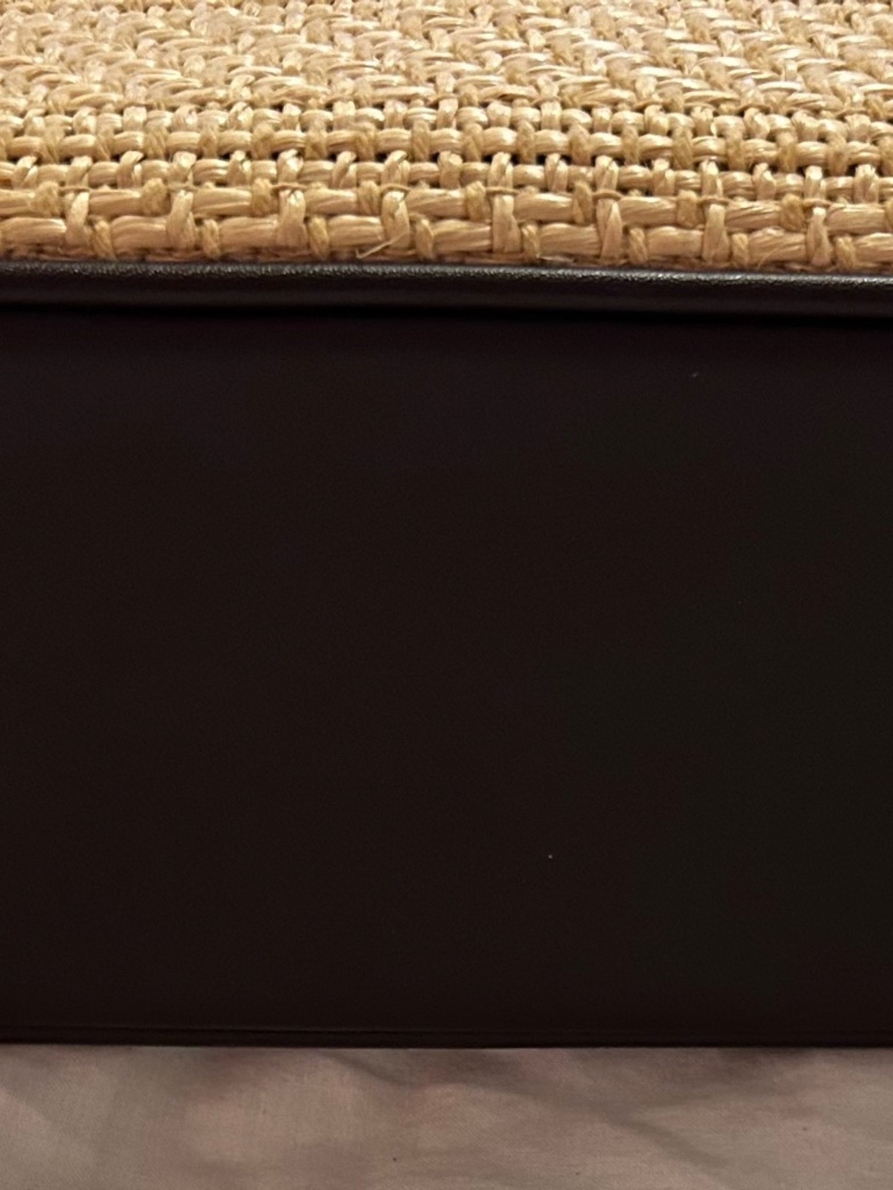 Etienne Aigner straw and leather tote - Picture 4 of 6